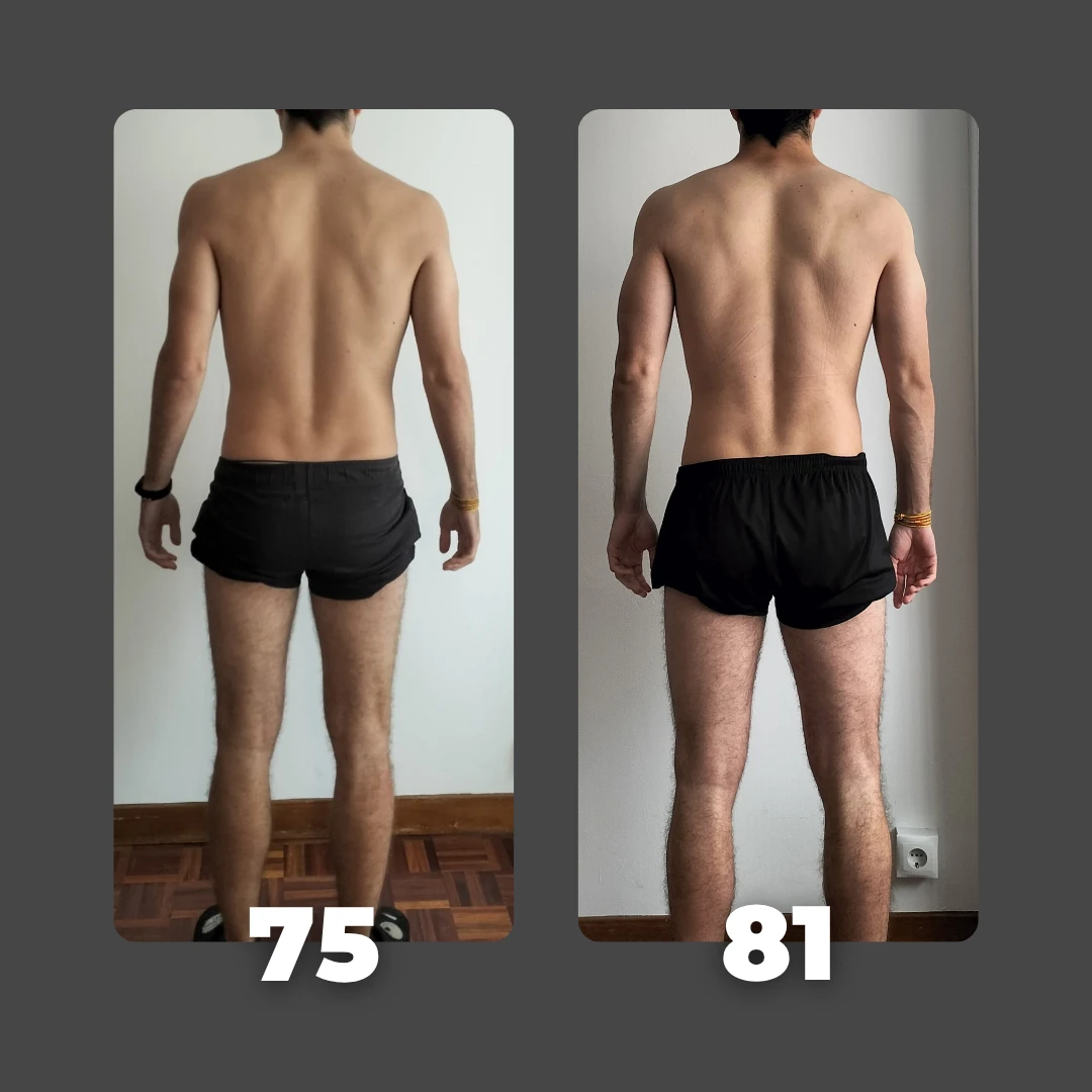 Transformación de cliente: 75 a 81 kg