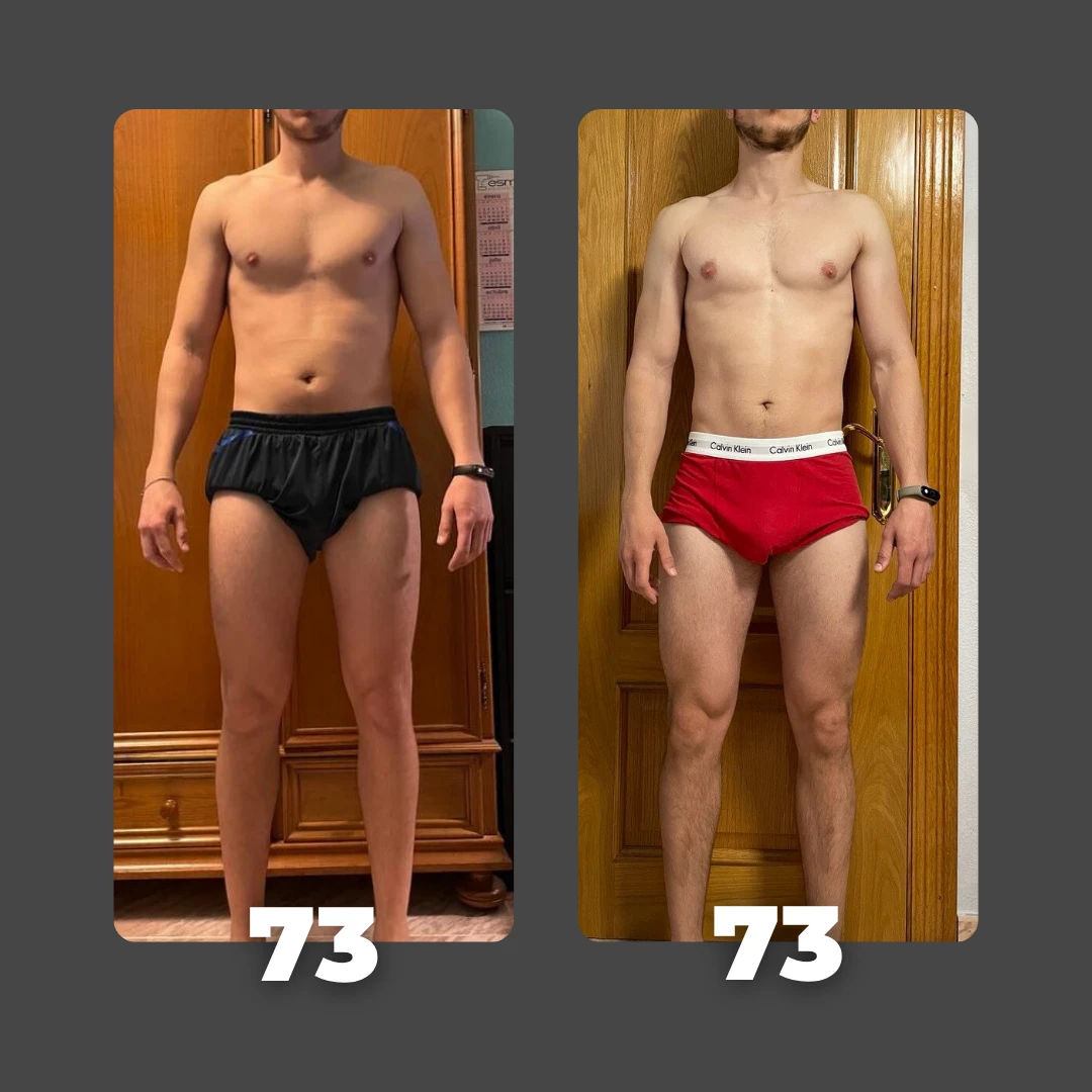 Transformación de cliente: recomposición manteniendo 73 kg