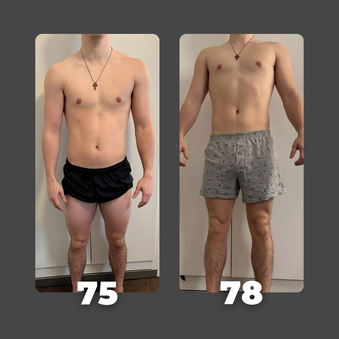 Transformación de cliente: de 75 a 78 kg