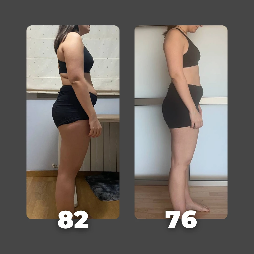 Transformación de cliente: de 82 a 76 kg