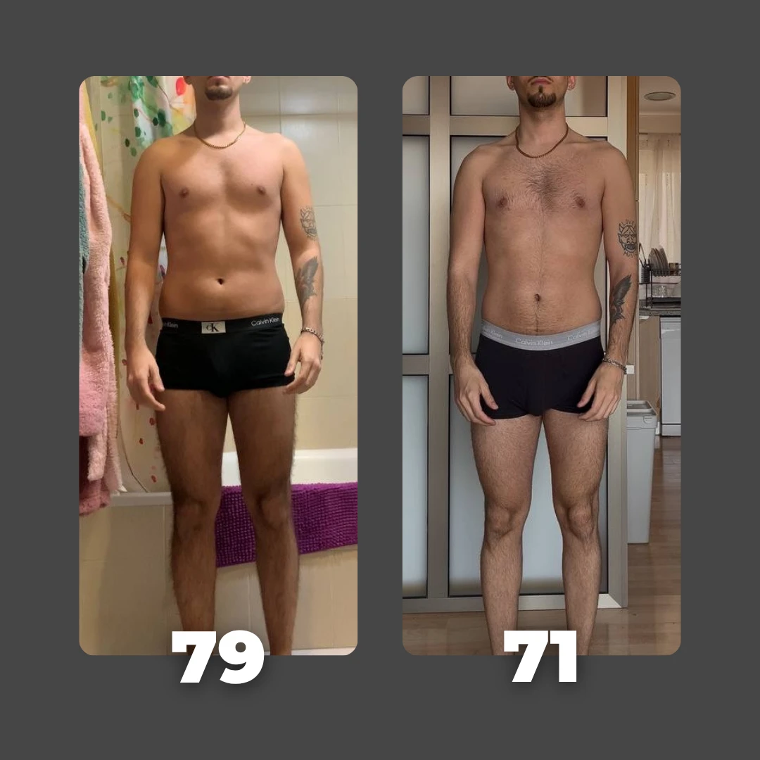 Transformación de cliente: de 79 a 71 kg