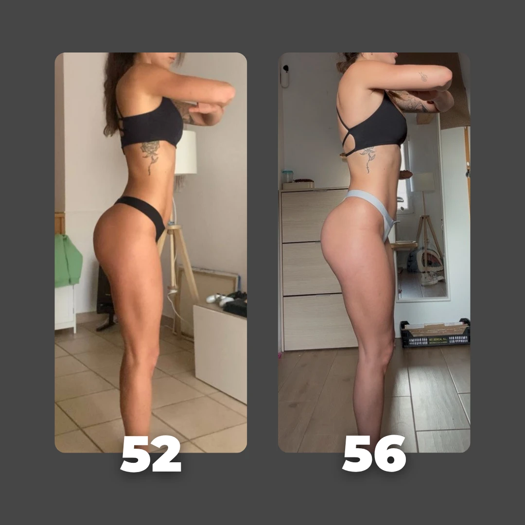 Transformación de cliente: de 52 a 56 kg